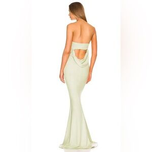 Mary Kate  Light sage strapless Gown